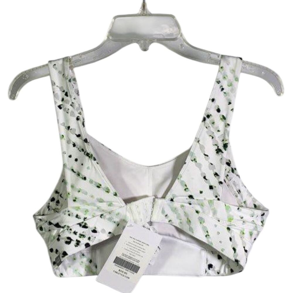 Fabletics Women Medium White and Green Black Sports Bra NWT - Picture 3 of 4